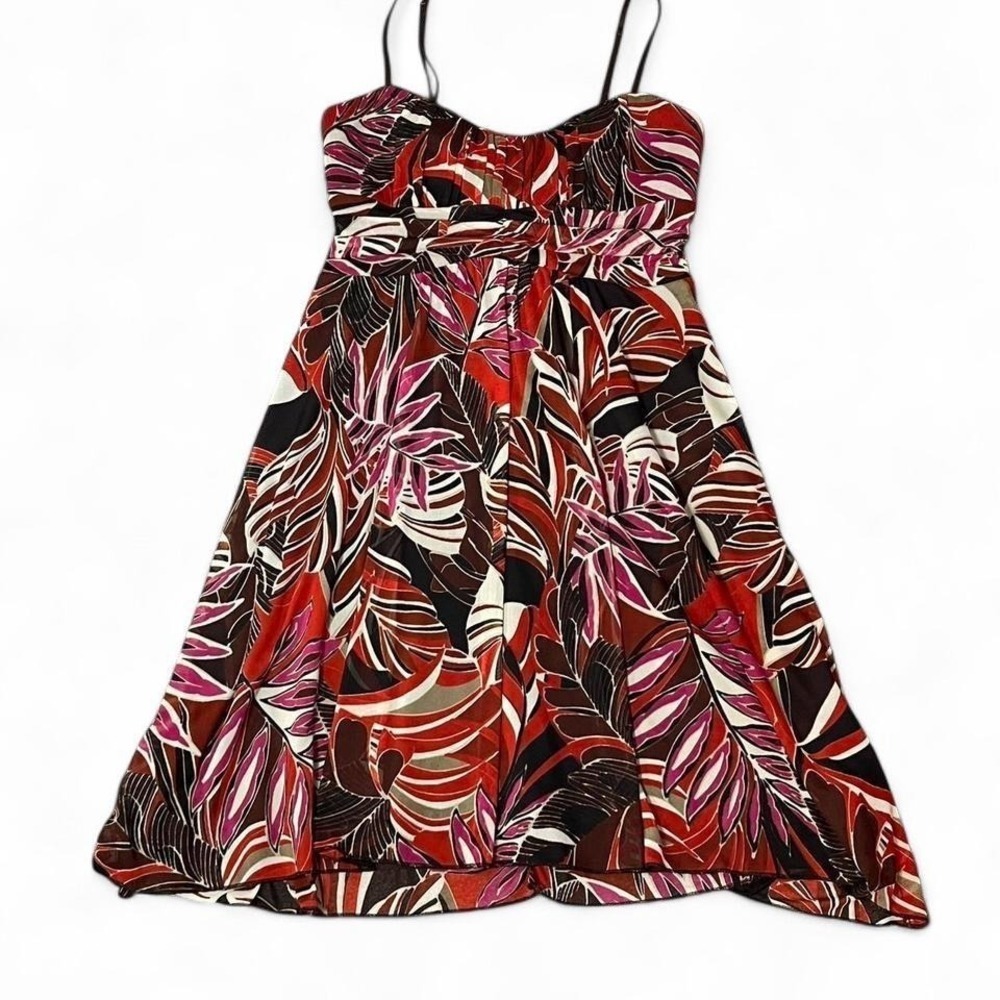 Ruby Rox multicolored babydoll dress with tie waist detail